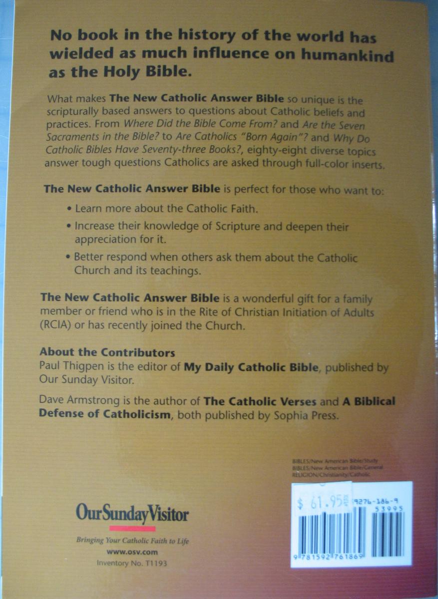 New Catholic Answer Bible, The - NABRE