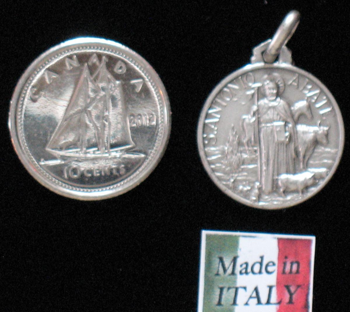 St. Anthony Abbot - Sterling Silver Medal