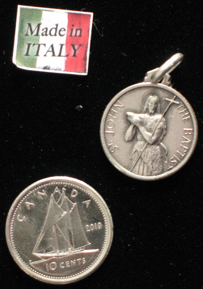 St. John the Baptist - Sterling Silver Medal