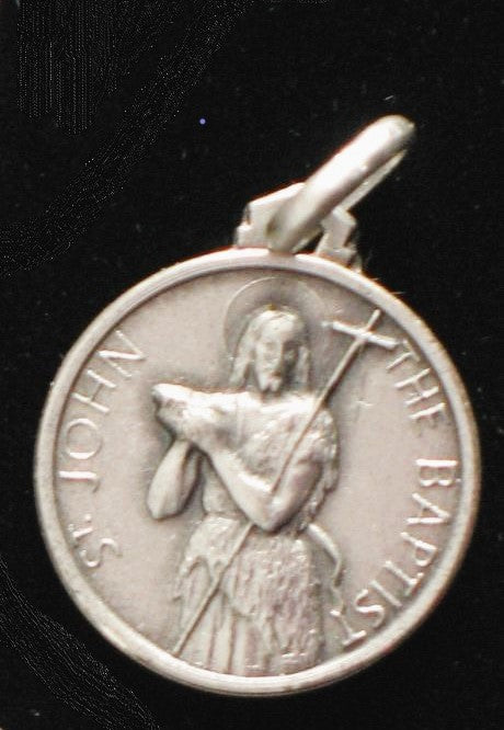 St. John the Baptist - Sterling Silver Medal