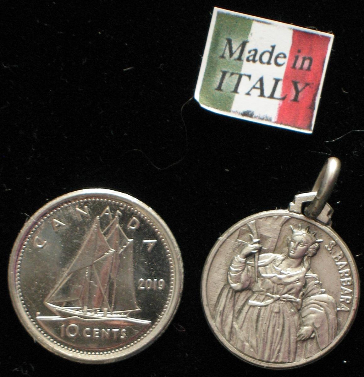 St. Barbara - Sterling Silver Medal