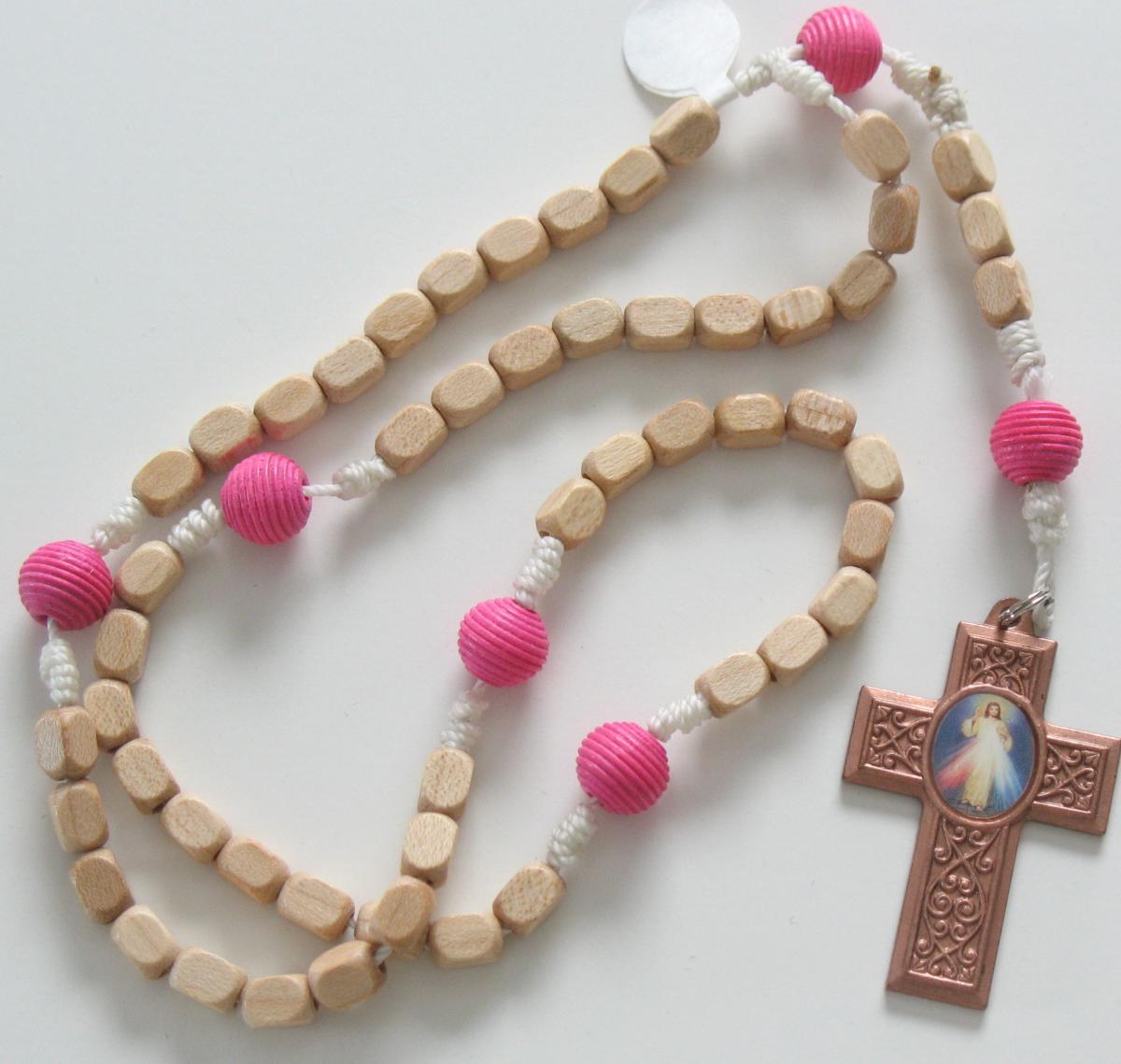 Rosary - Cord with Wood Beads