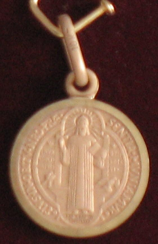 10K Gold St. Benedict Medal - 13 mm