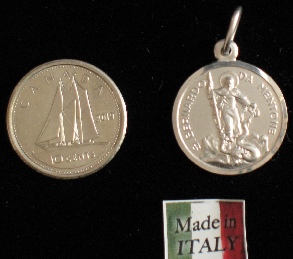 St. Bernard of Menthon - Sterling Silver Medal