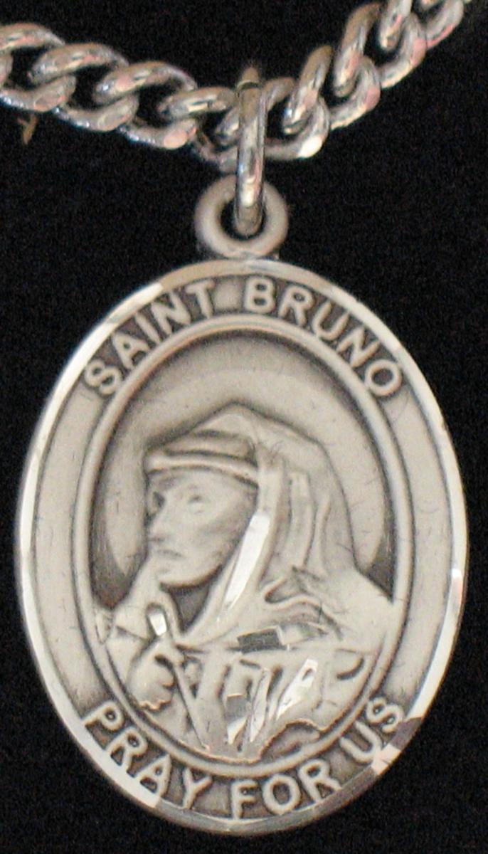 St. Bruno - Sterling Silver Medal with Chain