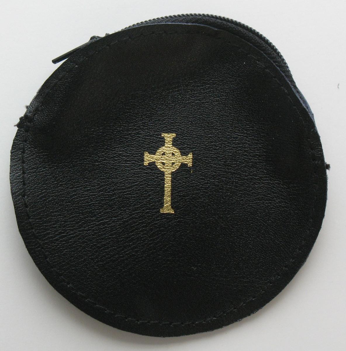 Rosary Pouch - Genuine Leather Round