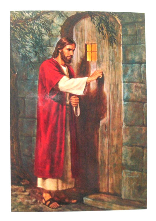 Jesus Knocking Greeting Card - Blank Inside