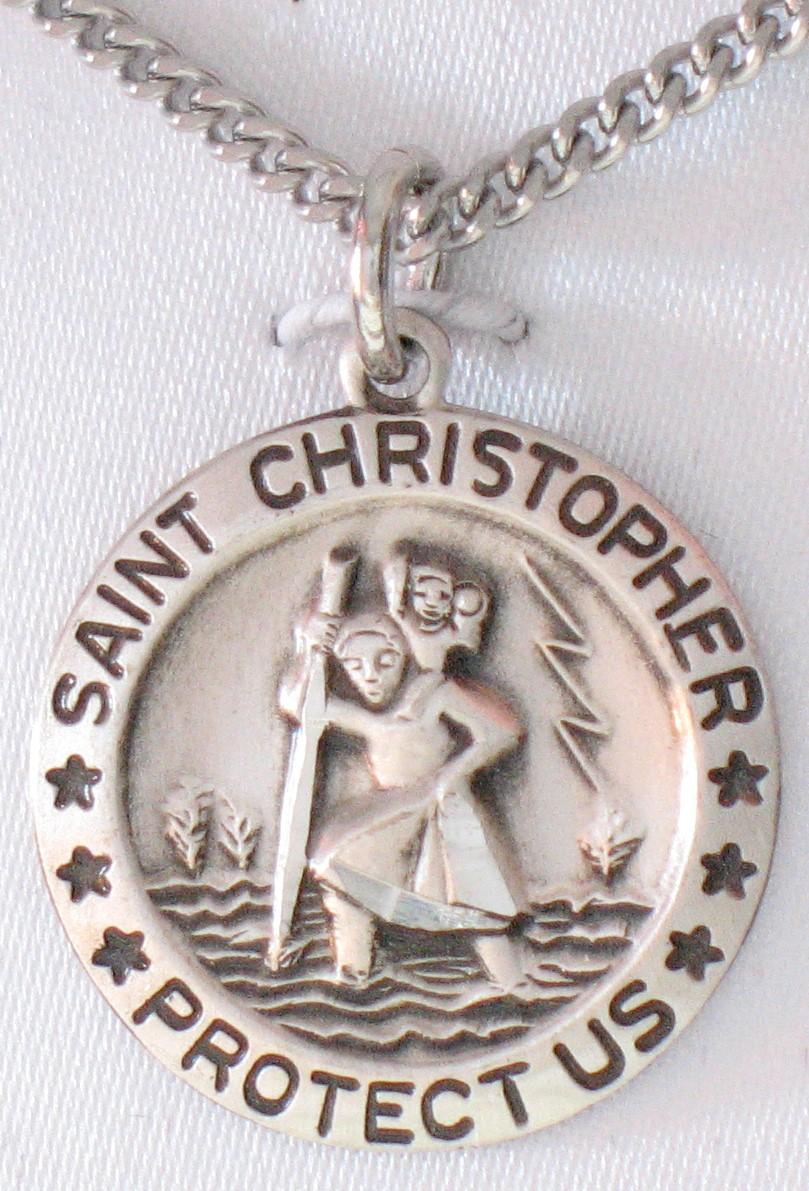 St. Christopher - Sterling Silver Medal With Chain