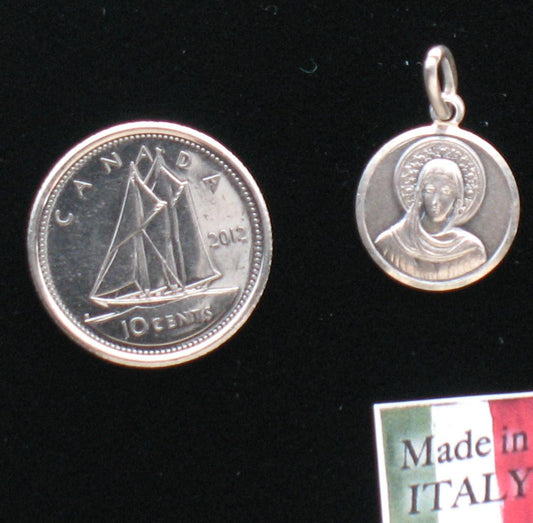 St. Clare - Sterling Silver Medal