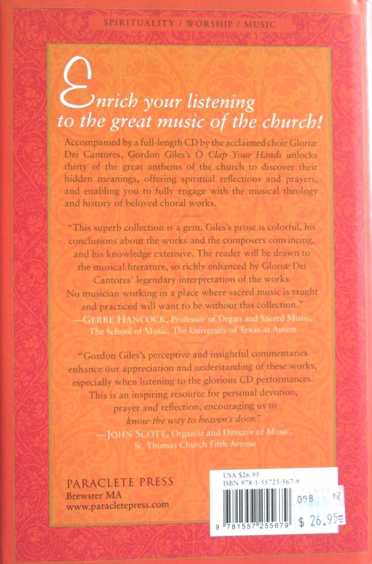 O Clap Your Hands A Musical Tour of Sacred Choral Works - hardcover book plus CD
