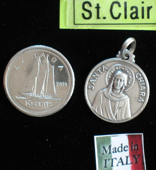 St. Clare - Sterling Silver Medal