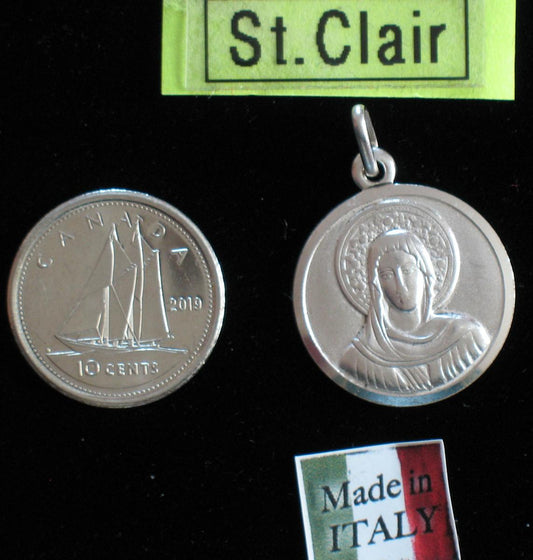 St. Clare - Sterling Silver Medal