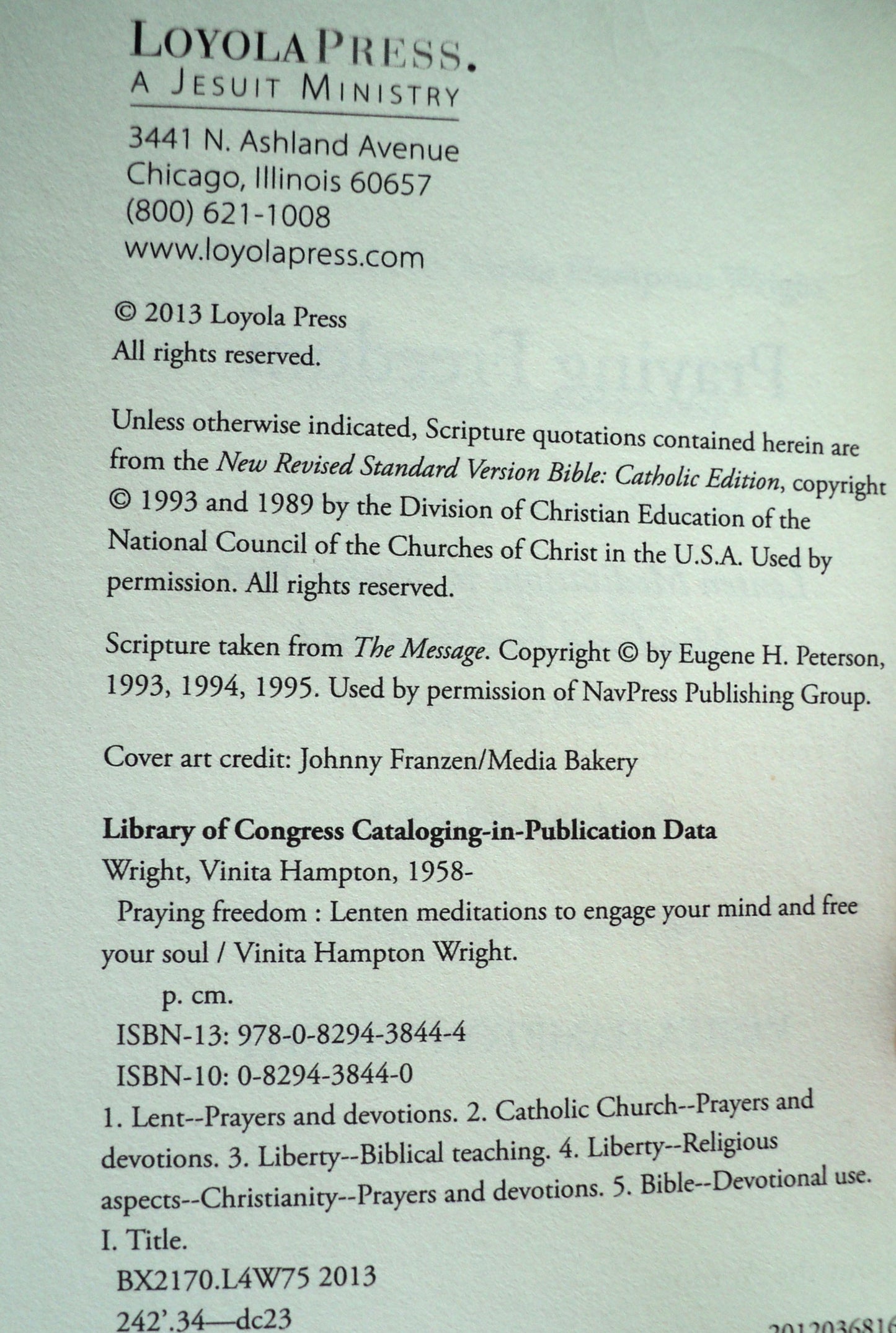 Praying Freedom : A Book of Lenten Meditations