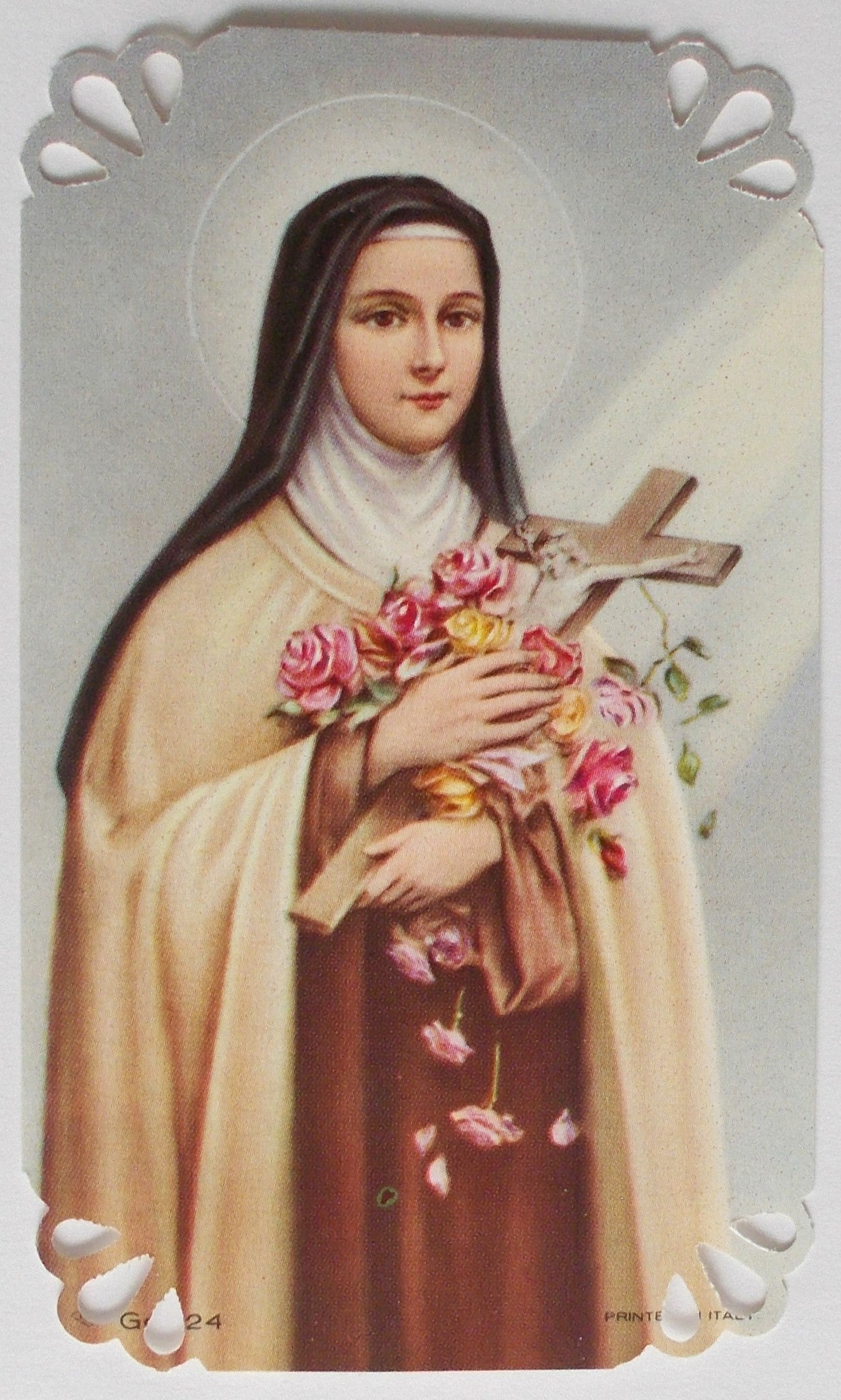 St. Therese Holy Card - Blank on Back