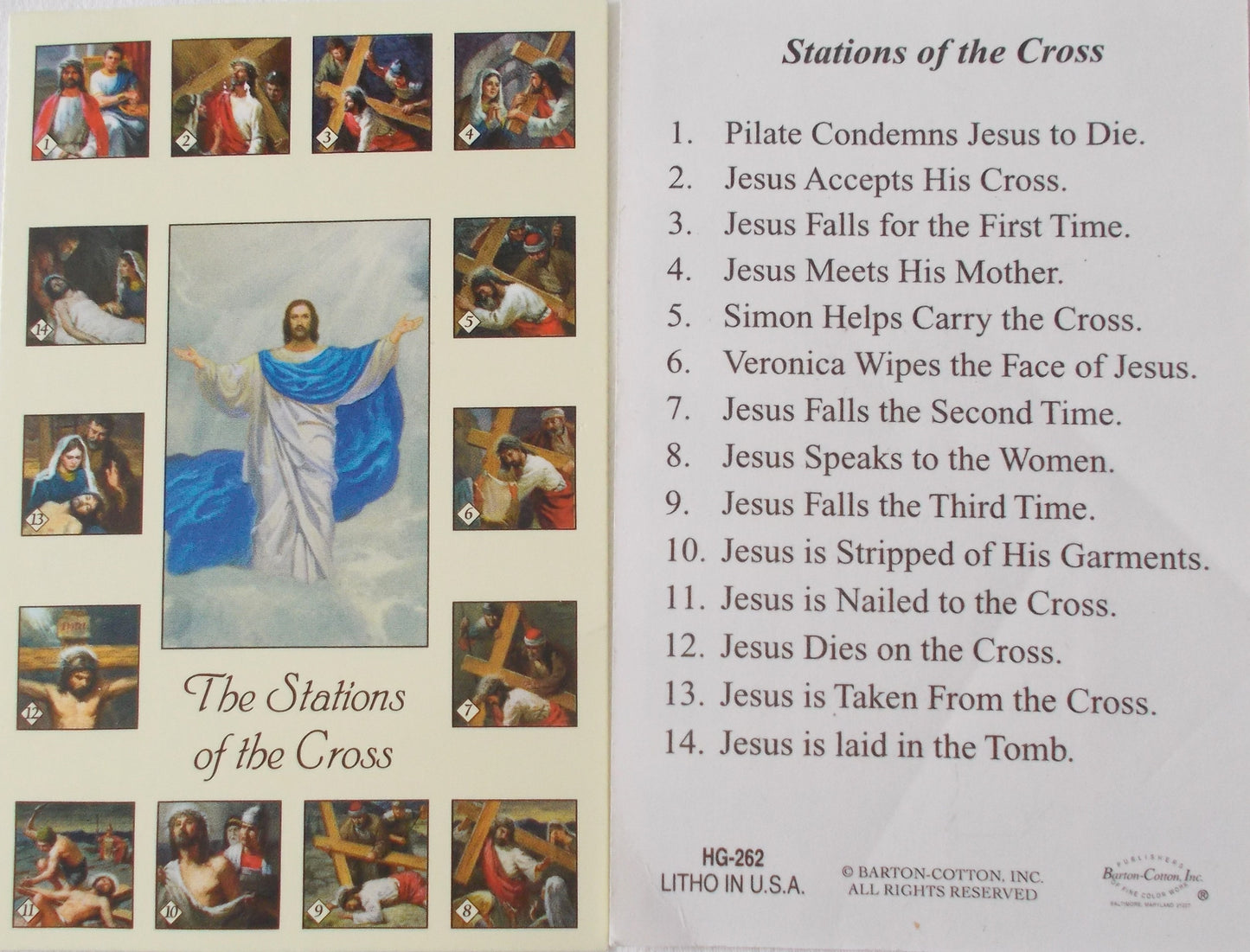 Stations of the Cross Holy Card