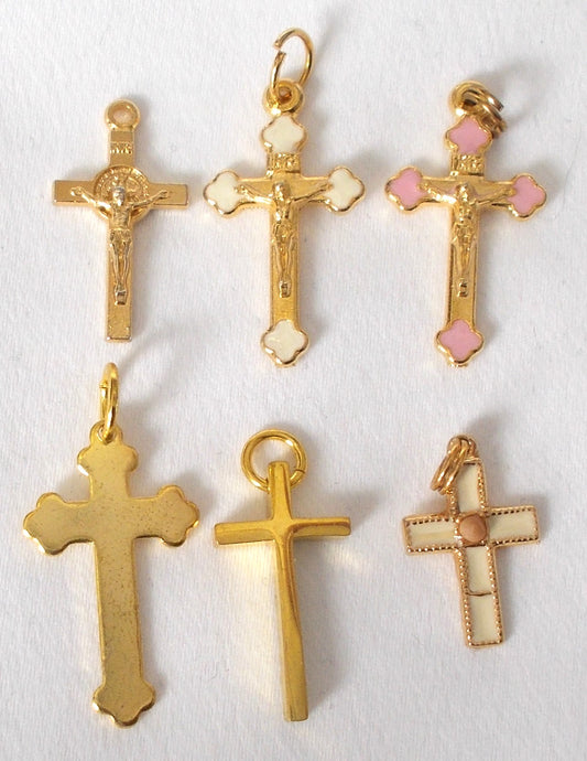 Inexpensive Gold Colour Cross / Crucifix