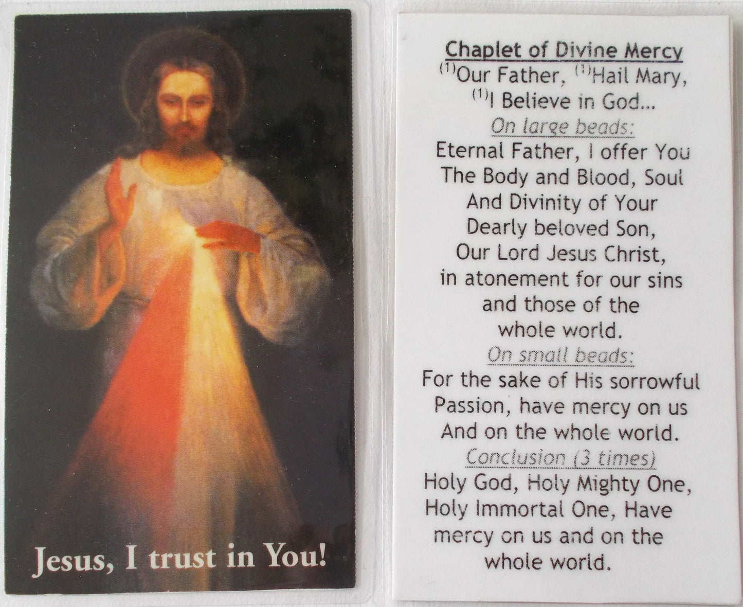 Laminated - Jesus - Divine Mercy