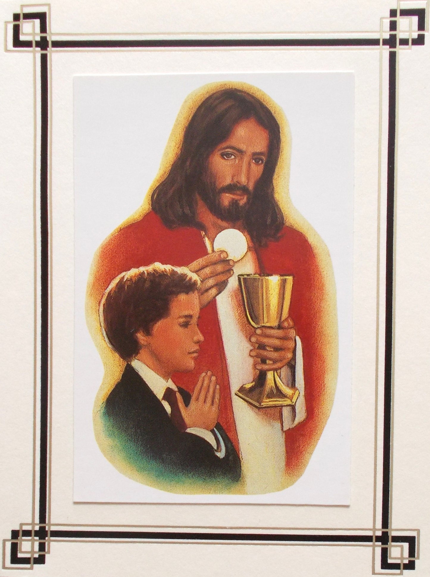 First Communion Boy Note Card - Blank Inside