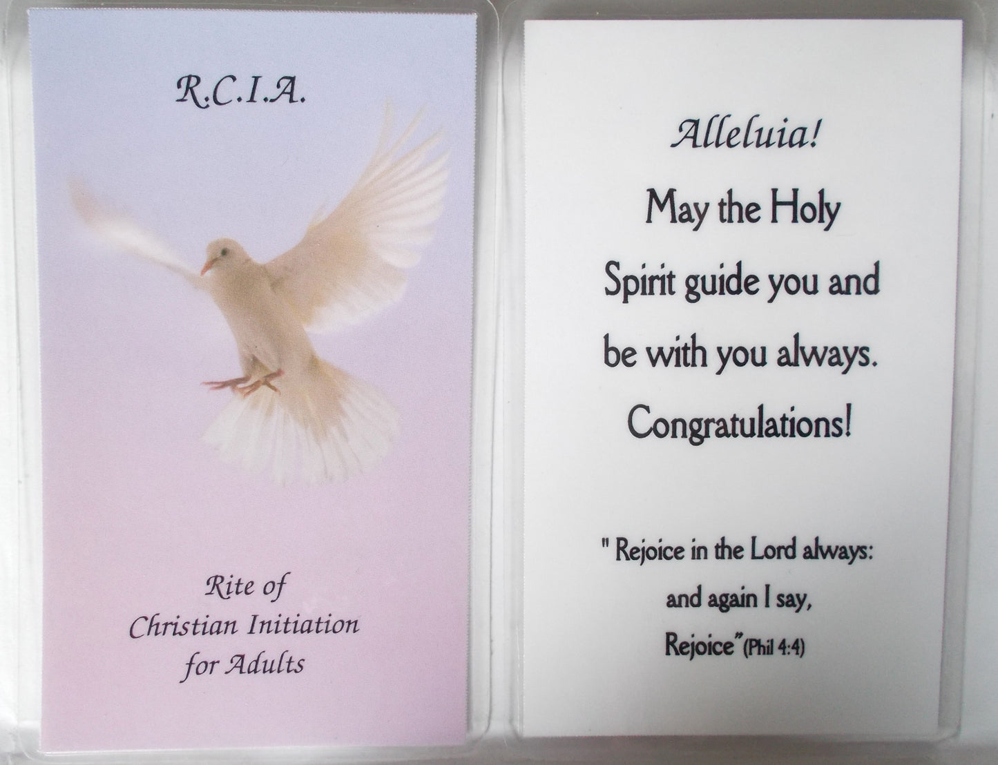 RCIA - Laminated Prayercard