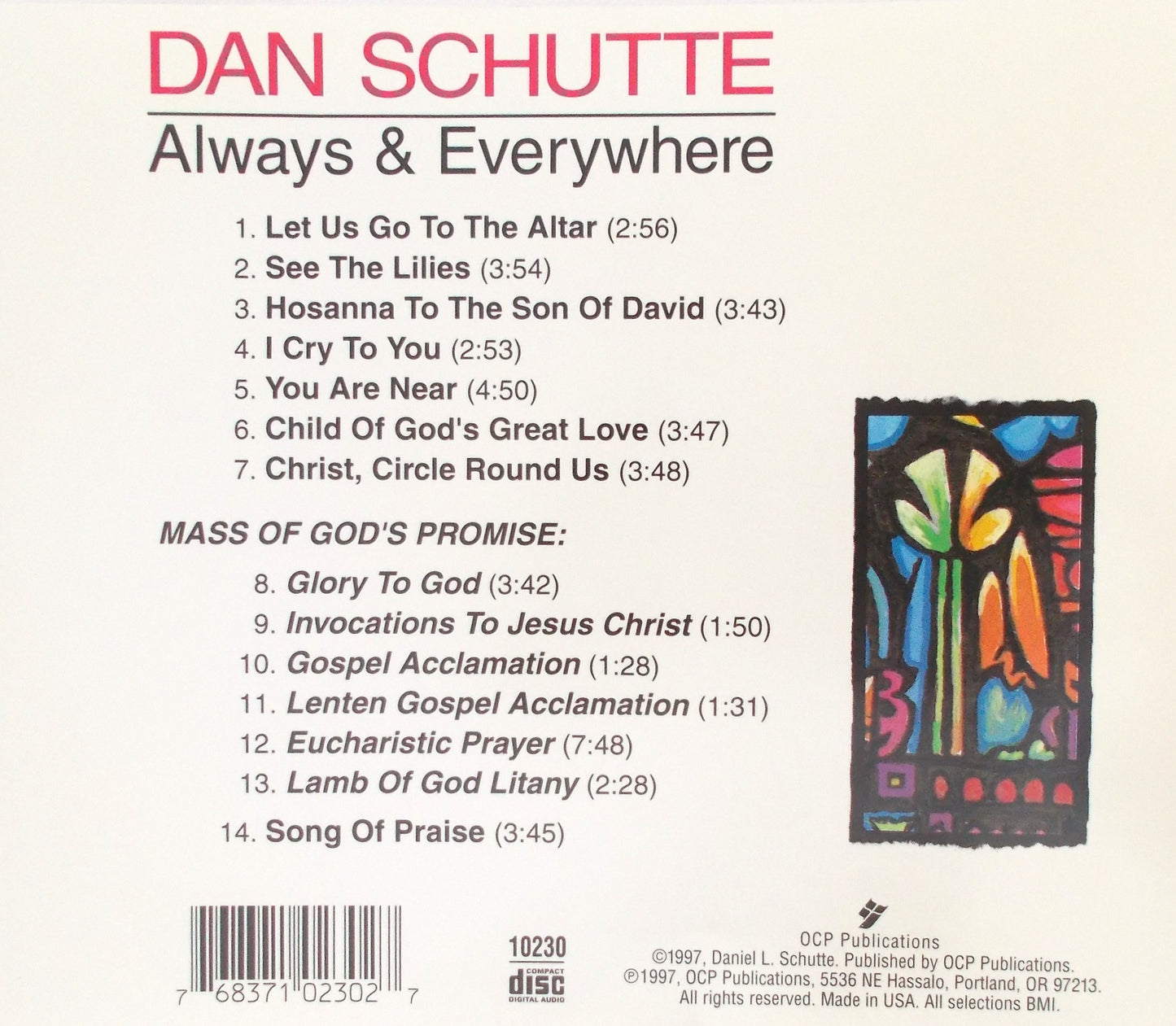 Dan Schutte - Always & Everywhere - Music CD