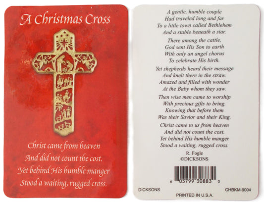 A Christmas Cross Prayercard