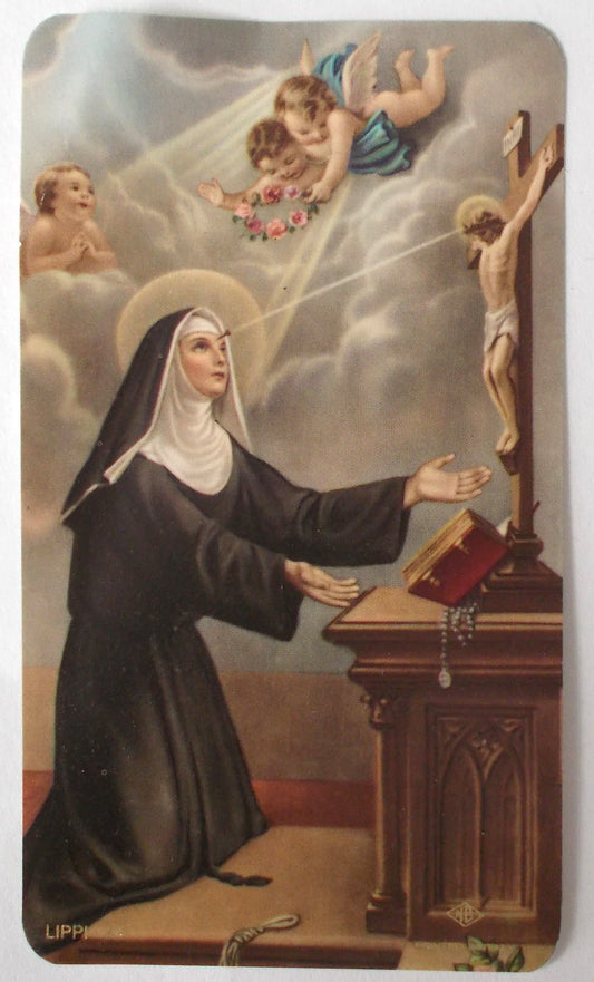 St. Rita Holy Card - Blank on Back - Package 0f 25