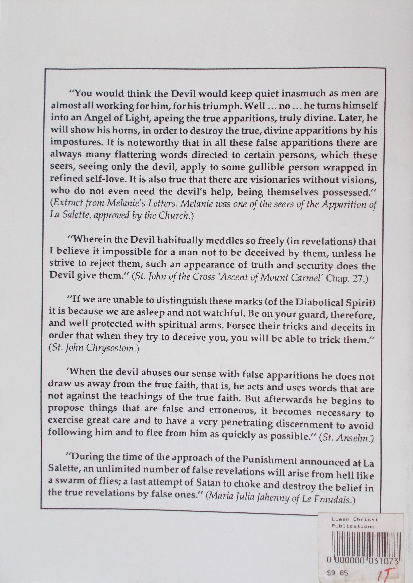 Private Revelation : A Critical Analysis