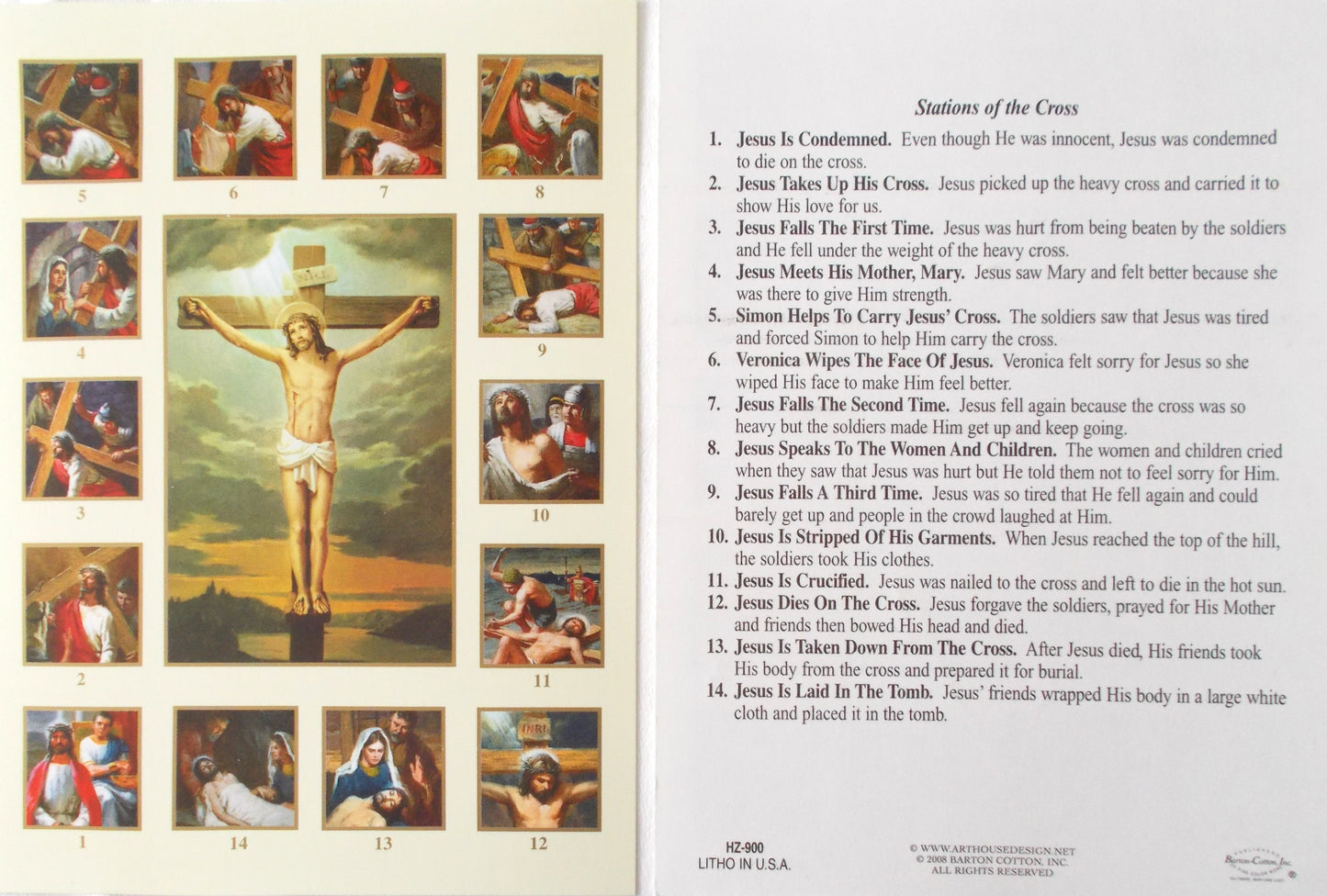 Stations of the Cross Holy Card