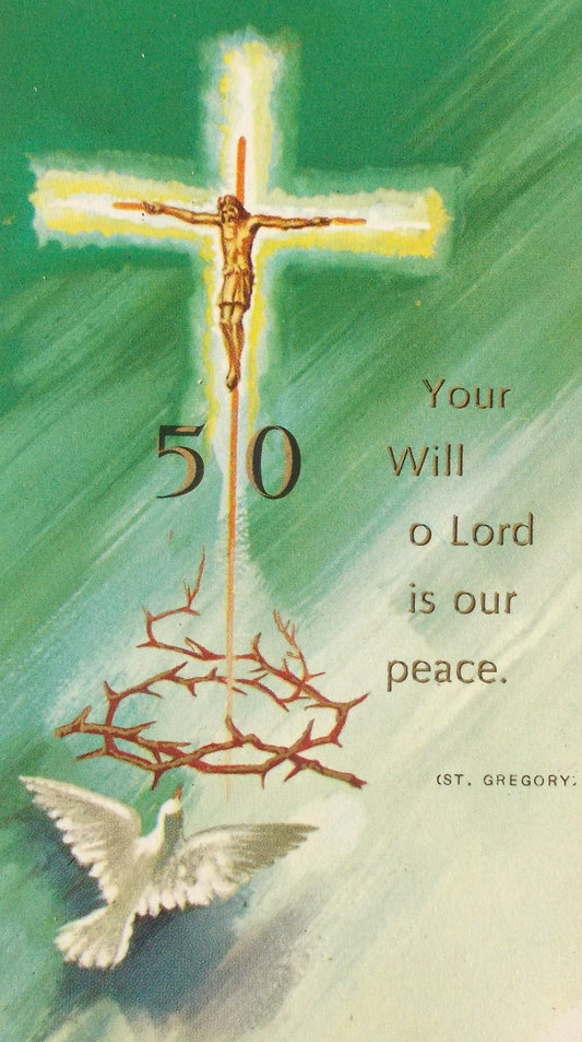 50th Anniversary / Jubilee Holy Card - Blank on Back - Package of 25