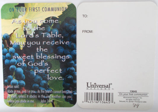 First Communion Pocket Card