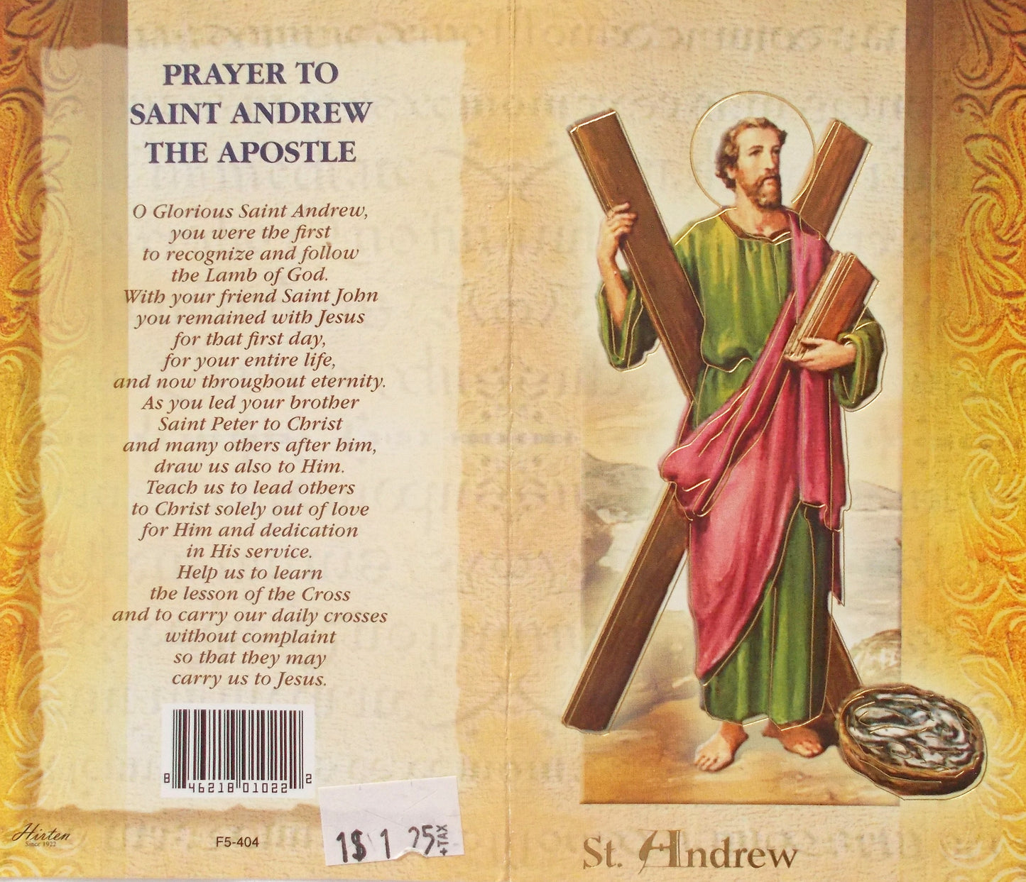 St. Andrew the Apostle Biography Prayer Pamphlet