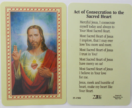 Plastic - Sacred Heart - Act of Consecration to the Sacred Heart
