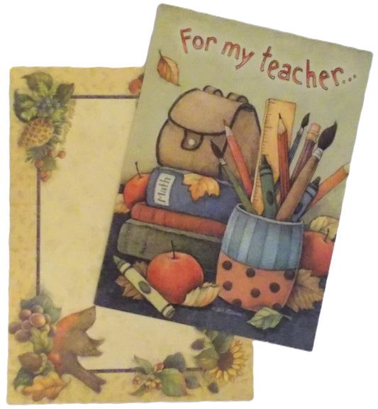 For My Teacher Greeting Card by Legacy with Deluxe Envelope