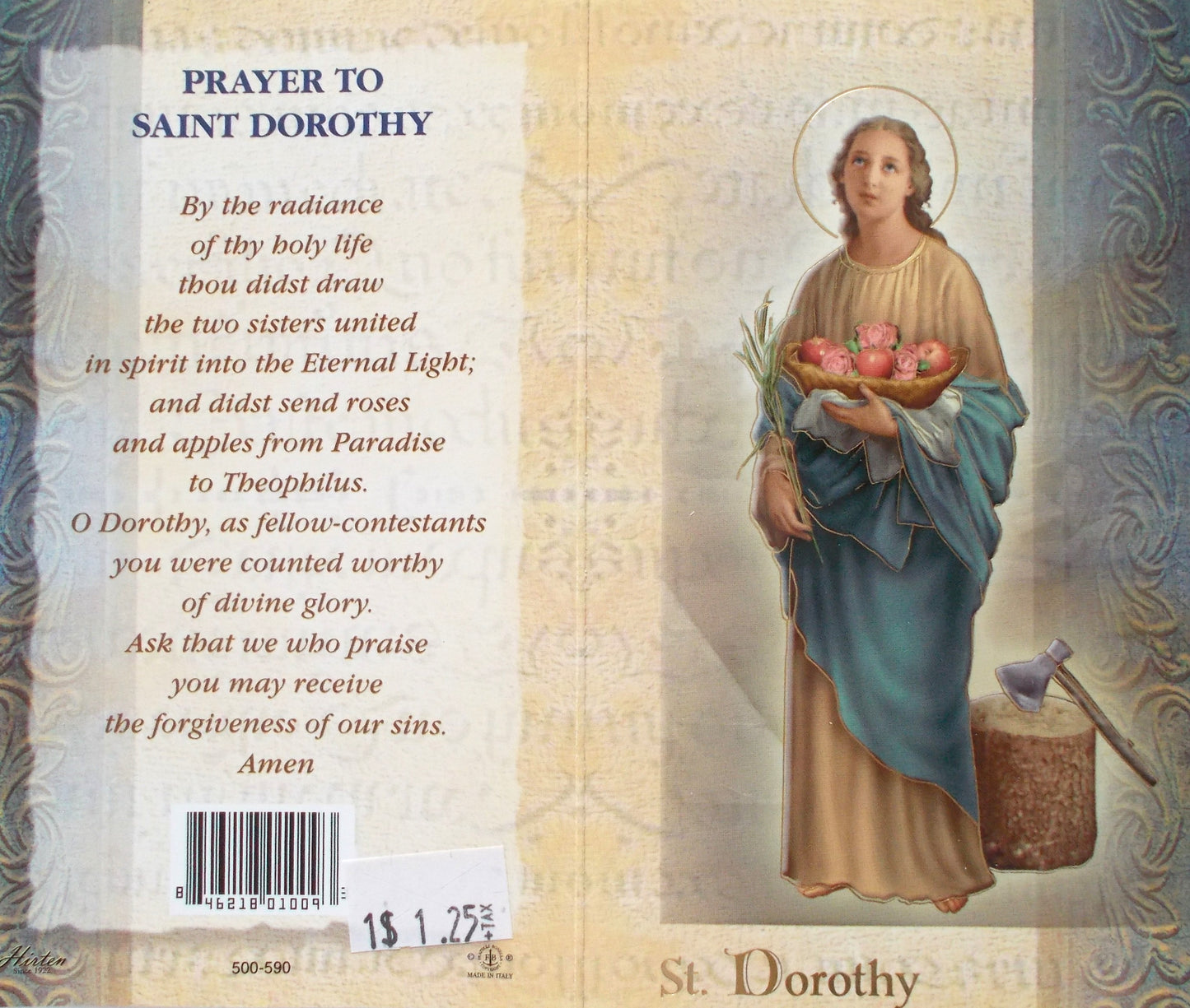 St. Dorothy Biography Prayer Pamphlet