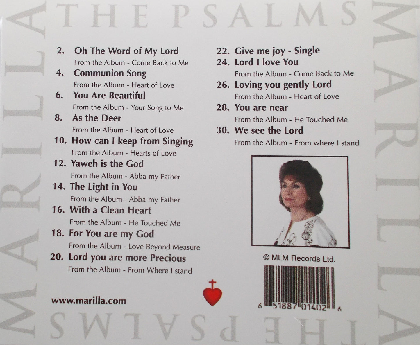 Marilla Ness - The Psalms with Gospel Meditations & Songs - Music CD - Demo - Used