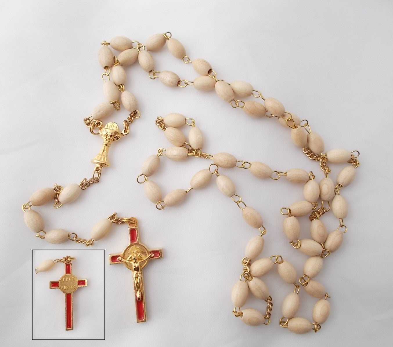 Rosary - Chain with Wood Beads