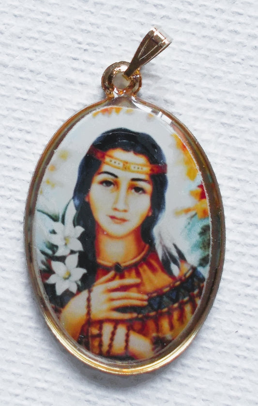 St. Kateri Tekakwitha Medal - Colour Picture