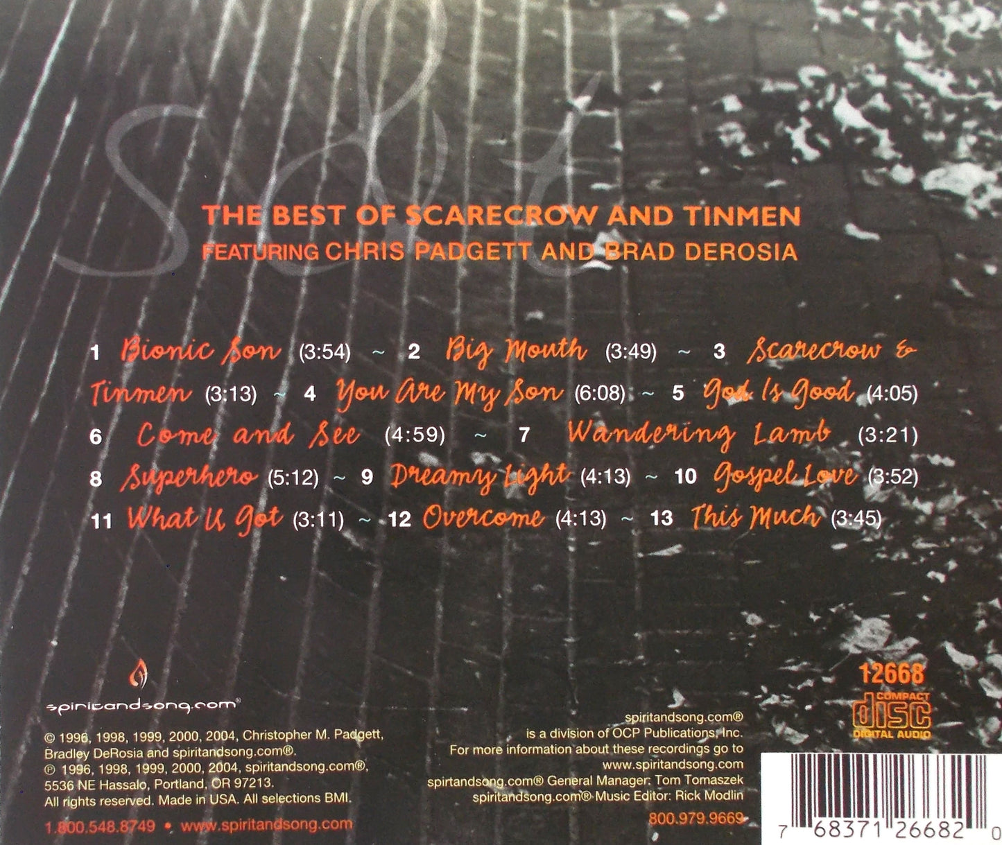 The Best of Scarecrow & Tinmen - Music CD