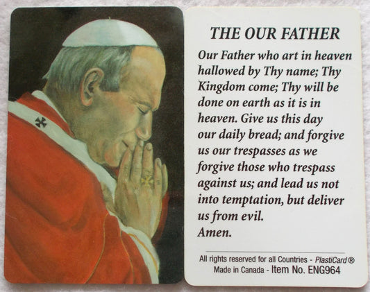 Plastic - Pope John Paul II - The Our Father Prayer