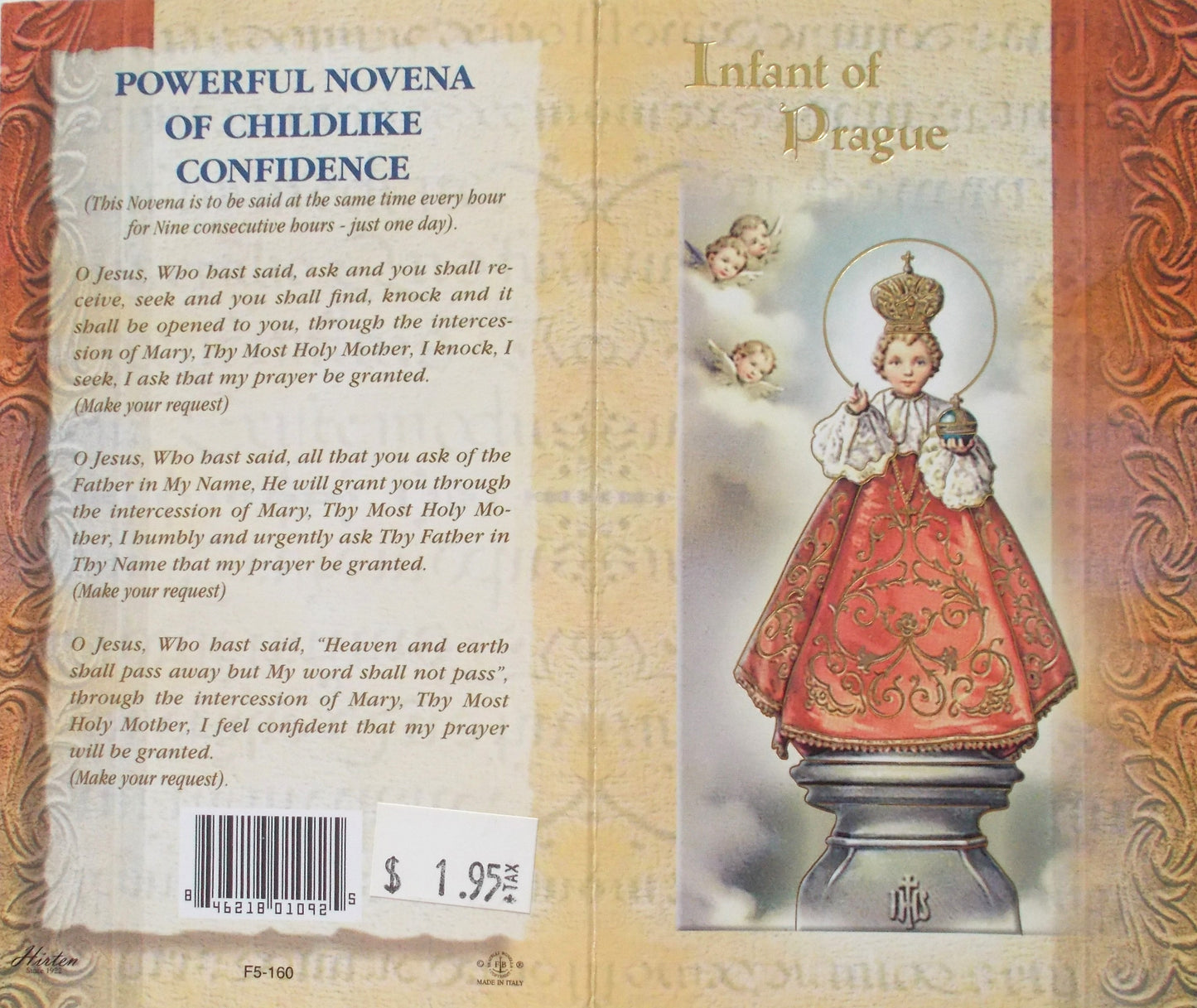 Infant of Prague Biography Prayer Pamphlet