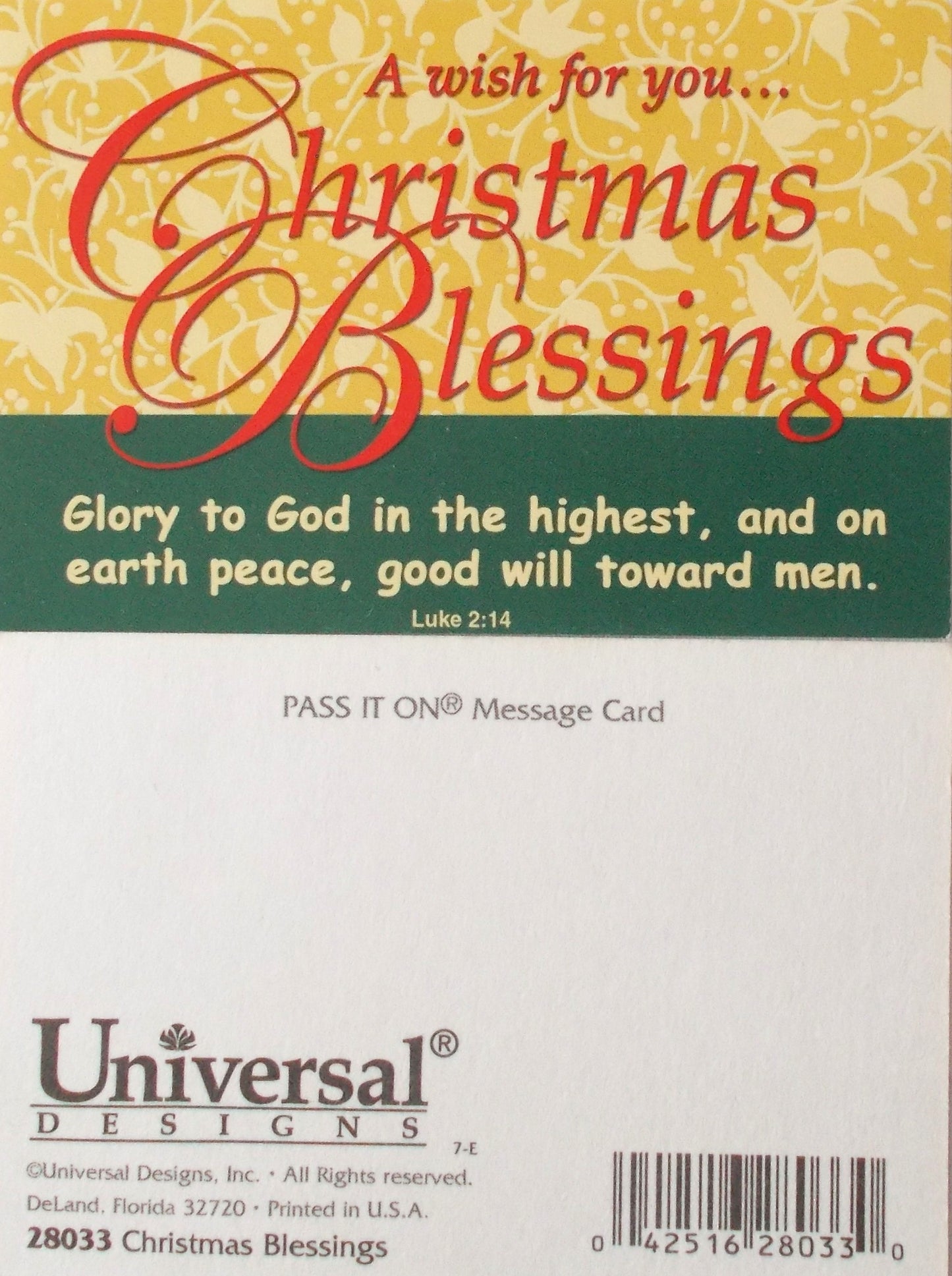 Christmas Message Cards