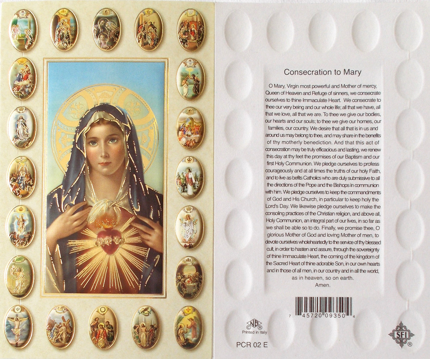 Cardstock - Immaculate Heart of Mary - Consecration  Prayercard