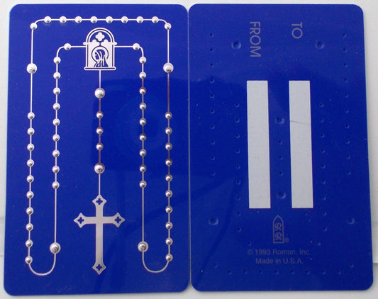 Plastic - Pocket Rosary Card with Raised Bead Bumps