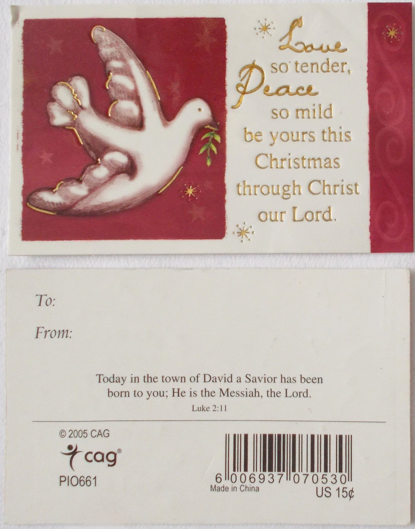 Christmas Message Cards