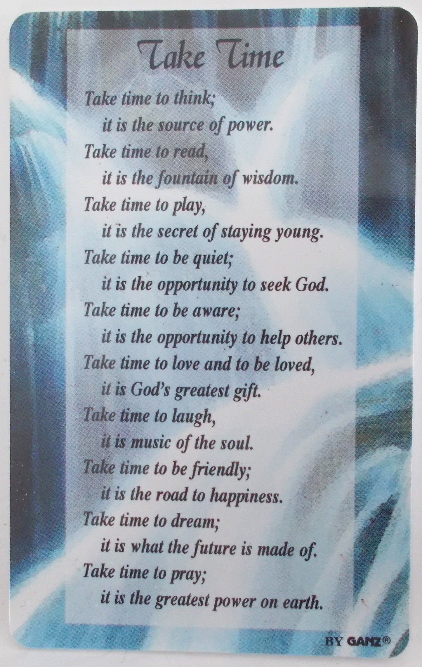 Plastic Pocket Prayercards