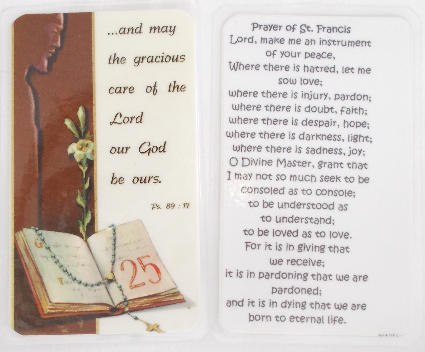 Laminated - 25th Jubilee - Prayer of St. Francis