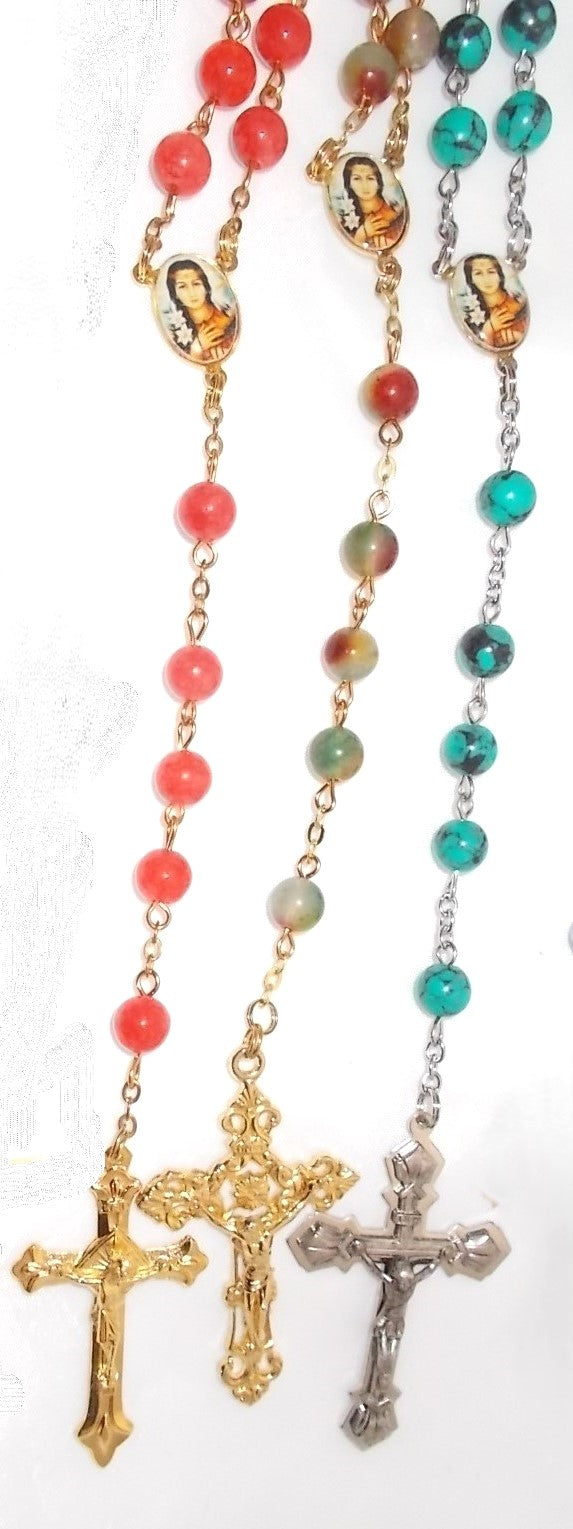 Rosary - Chain with St. Kateri Tekakwitha Center