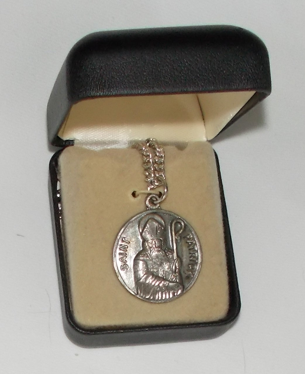 St. Patrick Pewter Medal with Chain