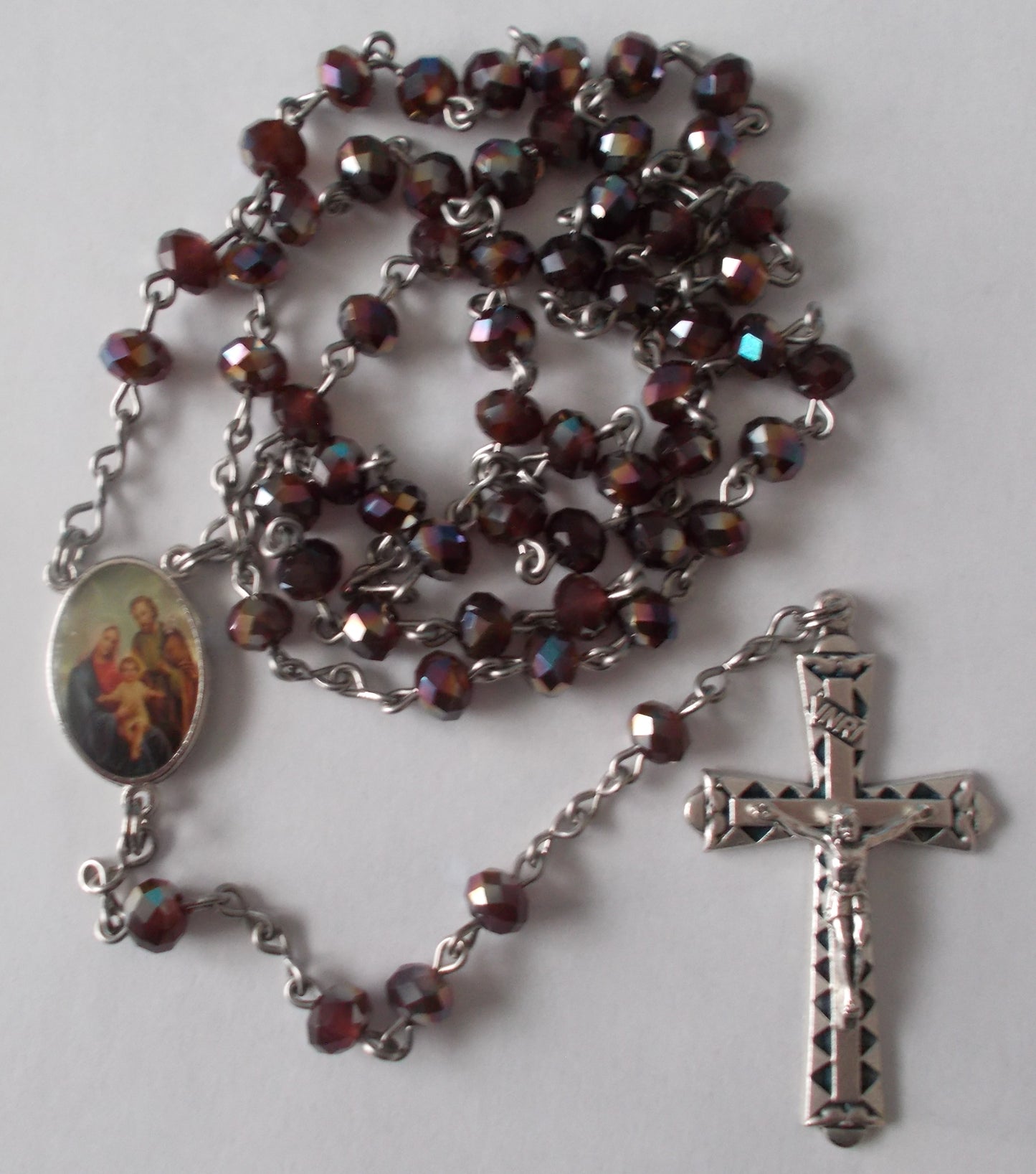 Holy Family Rosary with Drawstring Pouch