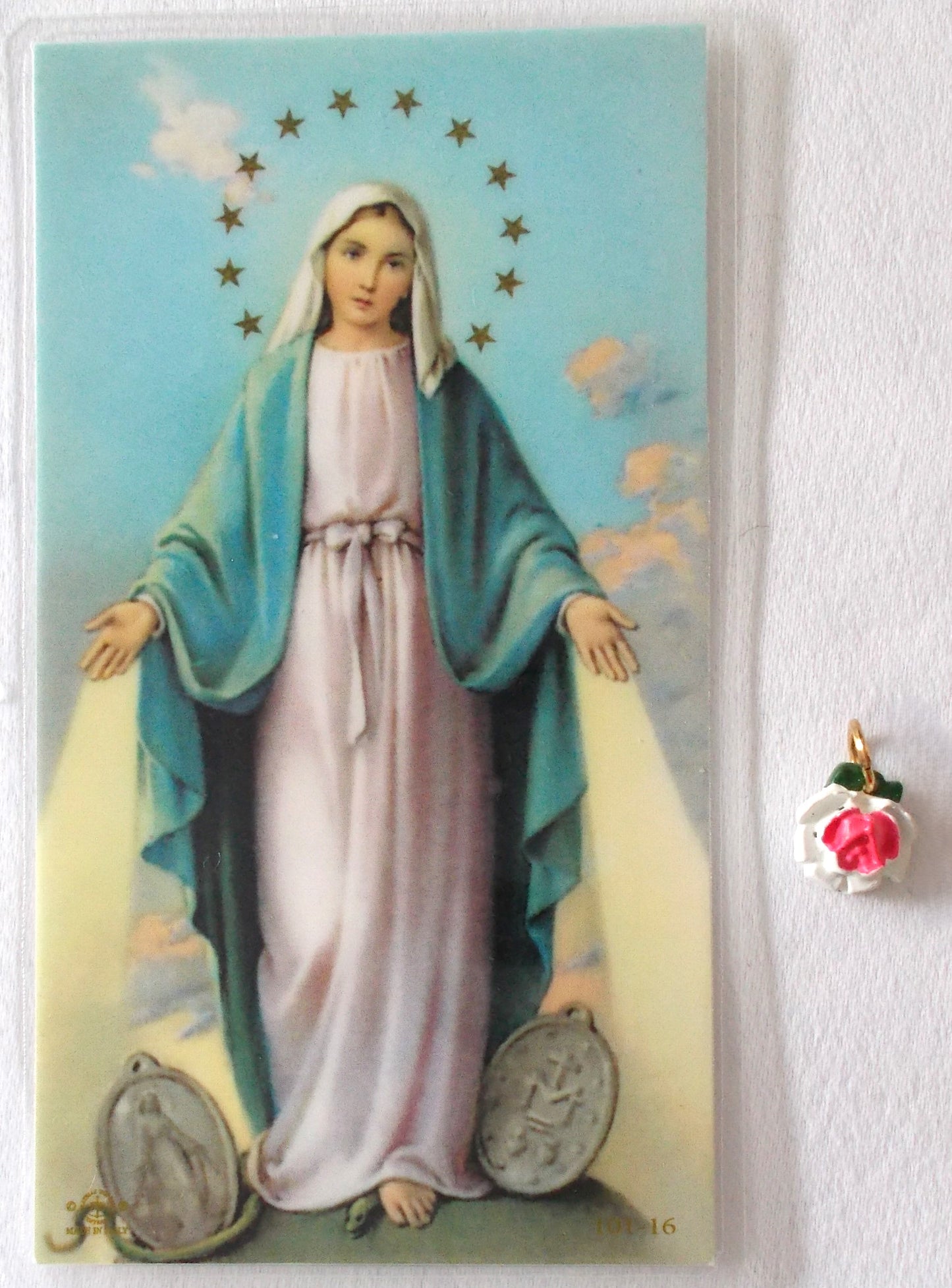 Miraculous Medal with Laminated Prayercard